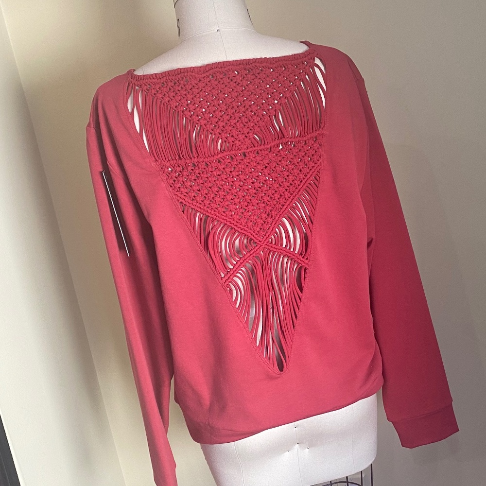 Carbon 38 Crochet Back Sweatshirt